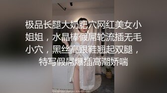 极品长腿大奶肥穴网红美女小姐姐，水晶棒假屌轮流插无毛小穴，黑丝高跟鞋翘起双腿，特写假屌爆插高潮娇喘