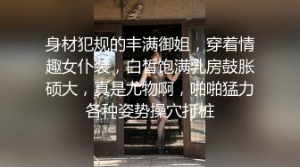 身材犯规的丰满御姐，穿着情趣女仆装，白皙饱满乳房鼓胀硕大，真是尤物啊，啪啪猛力各种姿势操穴打桩